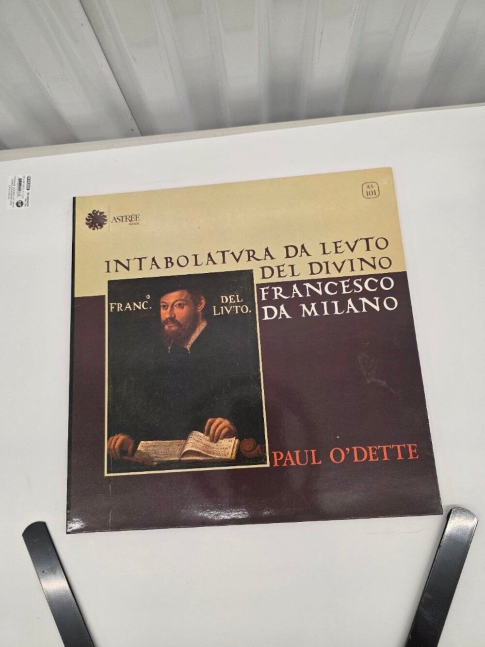 Paul O'Dette – Intabolatvra Da Levto LP 1984 Astrée Classical Lute 33 RPM